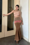 OUDE WAAG Washing Denim Fish Tail Skirt OW-23SS-SK04 reddish brown
